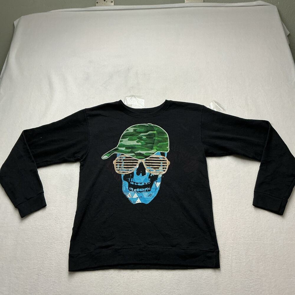Boys Graphic Long Sleeve Pull Over Sweat Shirt Size Med Camo Skeleton, XXL, 4276